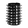 STWTR Unisex Black Metal Spike Studded Punk Rock Biker Wide