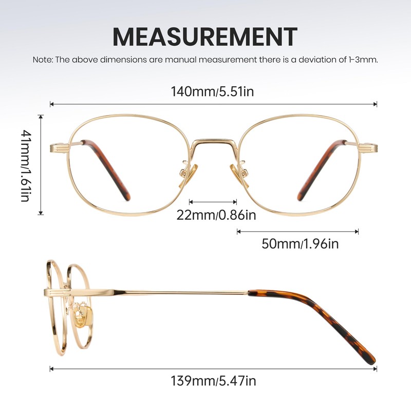 Cyxus Retro Oval Blue Light Blocking Glasses for Women Men