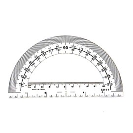 hand2mind Clear, Plastic, Student Math Protractor Set for Classroom (Pack of 100)