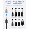 AKINGUAR 12V 2A Power Supply Adapter with 8 DC Connectors,