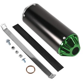 Trkimal 28mm Exhaust Muffler for CRF50 XR50 KLX SSR Thumpstar TTR YCF Lifan Apollo dbx18 50cc 70cc 90cc 110cc 125cc Chinese Pit Dirt Bike Parts (Green)