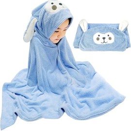 ausurme Premium Hooded Towel for Kids,-28×55 INCH Large Size Kids Bath Towel,Ultra Soft Hooded Towel Wrap for Boys Girls