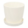 5 PCS Indoor Plant Pots with Base PP White Beautiful