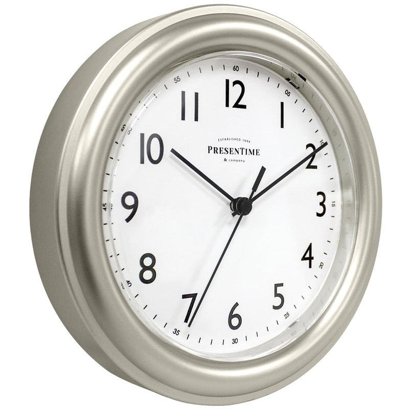 Presentime & Co. 8.5" Modern Farmhouse Essential Wall Clock, Silent