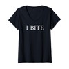 Womens I BITE V-Neck T-Shirt