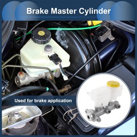 TUCKBOLD Brake Master Cylinder Reservoir No.46010JR80A for Nissan Frontier 2006-2012 Hydraulic Master Cylinder Silver Tone,White Aluminum Alloy 1 Pc