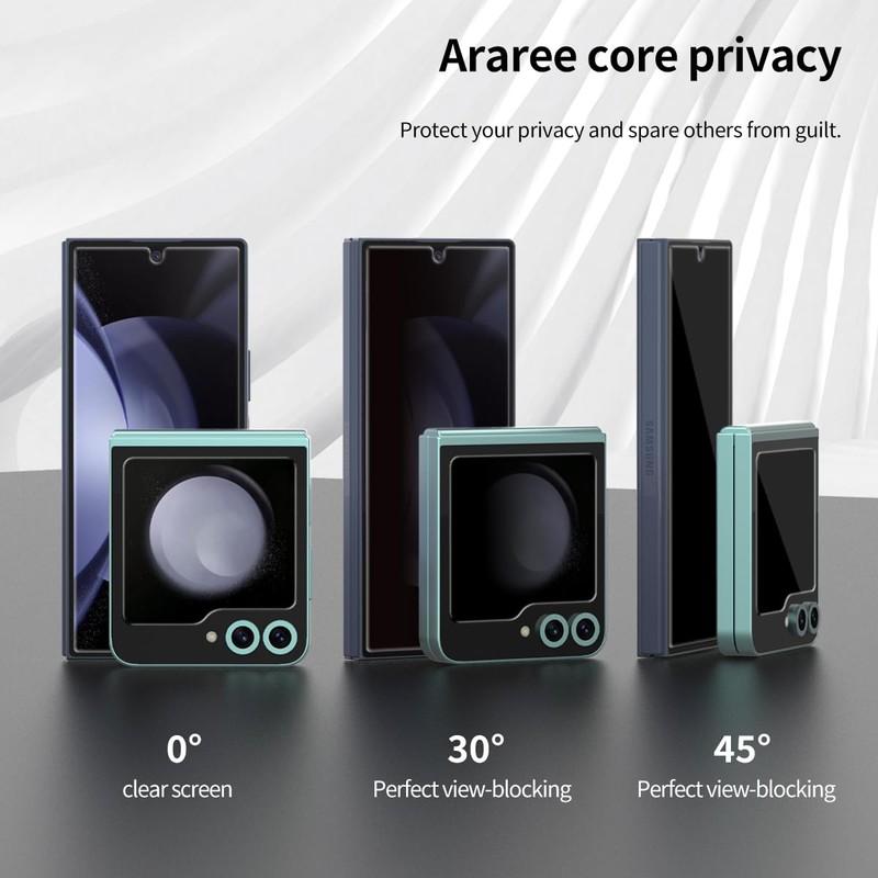 [araree] Galaxy Z Fold6 Compatible Glass Film (2 Pieces), 9H