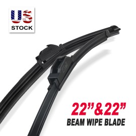 ABLEWIPE 22"&22" Windshield Wiper Blades Fit For ISUZU Car Front Window Set of 2