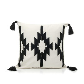 EDANTE Boho Throw Pillow Covers 18 * 18, Boho Pillows, Decorative Pillows for Couch, Throw Pillow Covers, Boucle Pillow Covers, Couch Pillow Covers, Accent Pillows Set of 2 (White Grey and Black)