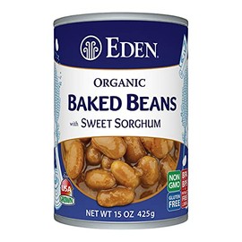 Eden Organic Baked Beans, 15 oz Can, Navy Beans, Sorghum, Organic, Heat and Serve