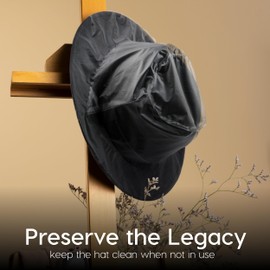 Cowboy Hat Cover - Vinyl Transparent Cowboy Hat Protector from Dust & Rain