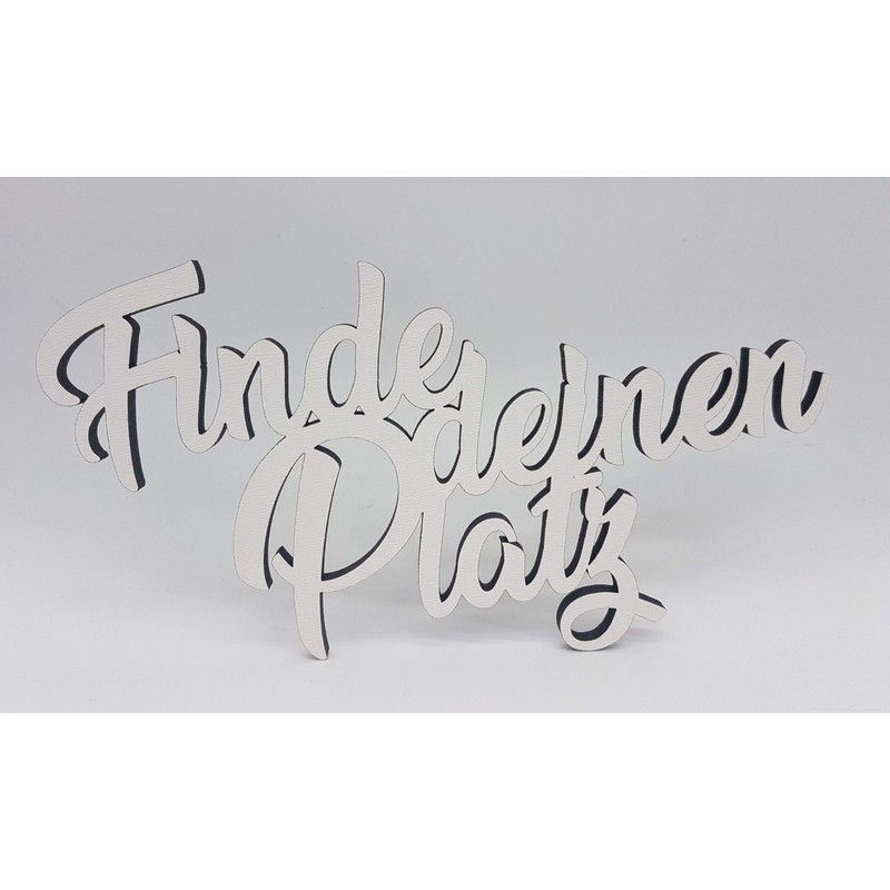 MK-Schoenes Lettering Find Your Place – 30 cm – White