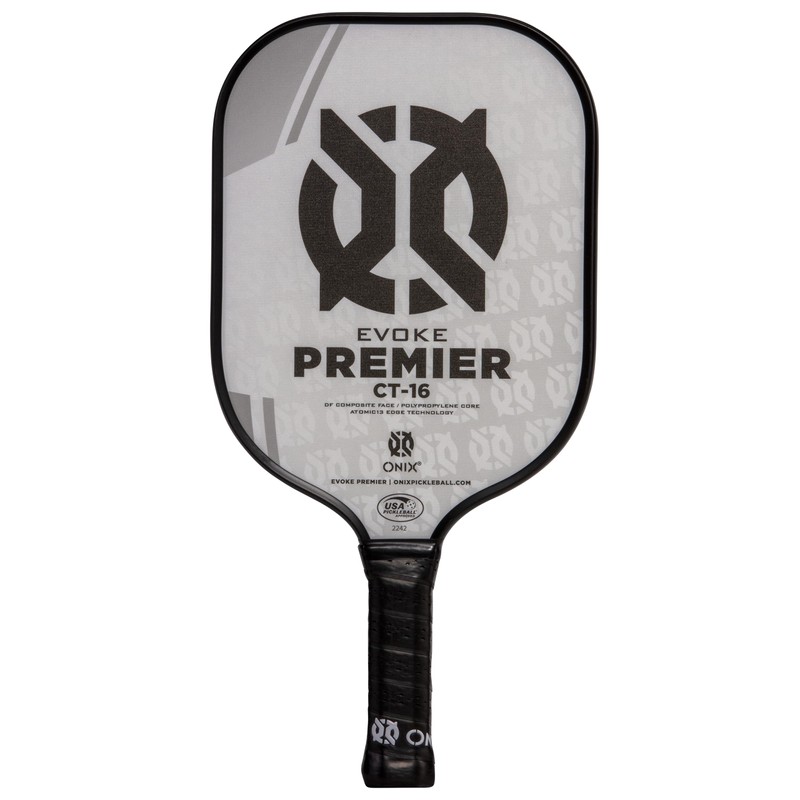 ONIX Pickleball Evoke Premier CT-16 Pickleball Paddle, White