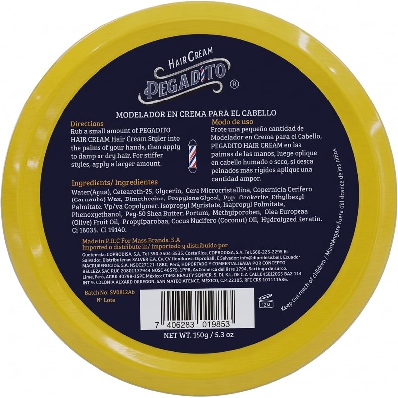 Hair Cream Crema Modeladora para Cabello 150 g Fijación Media