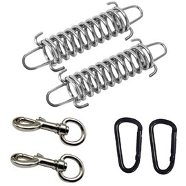 Dog Leash Metal Shock Absorbing Spring Buckle Sun Shade Spring Heavy Duty Steel Tent Rope Fixed Buckle Tensioner for Outdoor Camping Dog Training,Swing