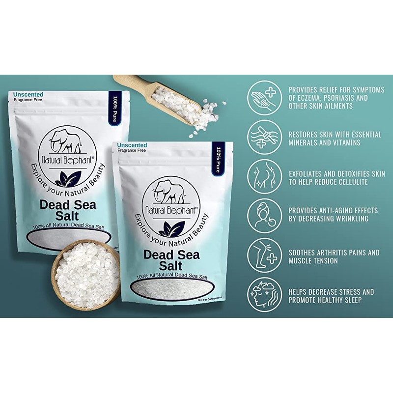 Natural Elephant Dead Sea Bath Salt | 0.25 lbs (4