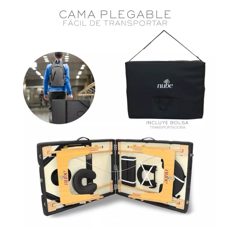 Cama de Masaje Spa Reclinable | Estuche Portátil Profesional |