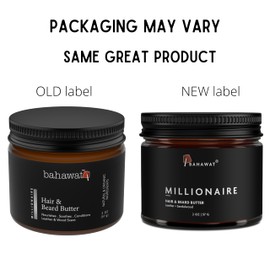 BAHAWAT Beard Butter for Men Leave-in Conditioner Leather, Sandalwood - Strengthen, Soften & Moisturize While Relieving Itch – Made in USA with Organic, Natural Ingredients Best Beard Butter -2 oz