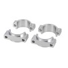 Set: CNC Klemmstücke für Schutzblech mit Schrauben, Silber eloxiert -