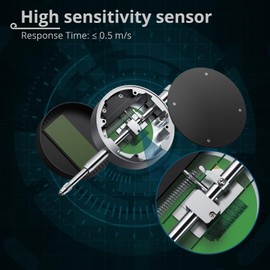 ALLmeter DTI Digital Dial Test Indicator, 0.01mm/0.0005" Resolution, 0-25.4mm/1" Measuring Range, Electronic Probe Indicator with LCD Display, Switchable mm/inch, Zero Setting