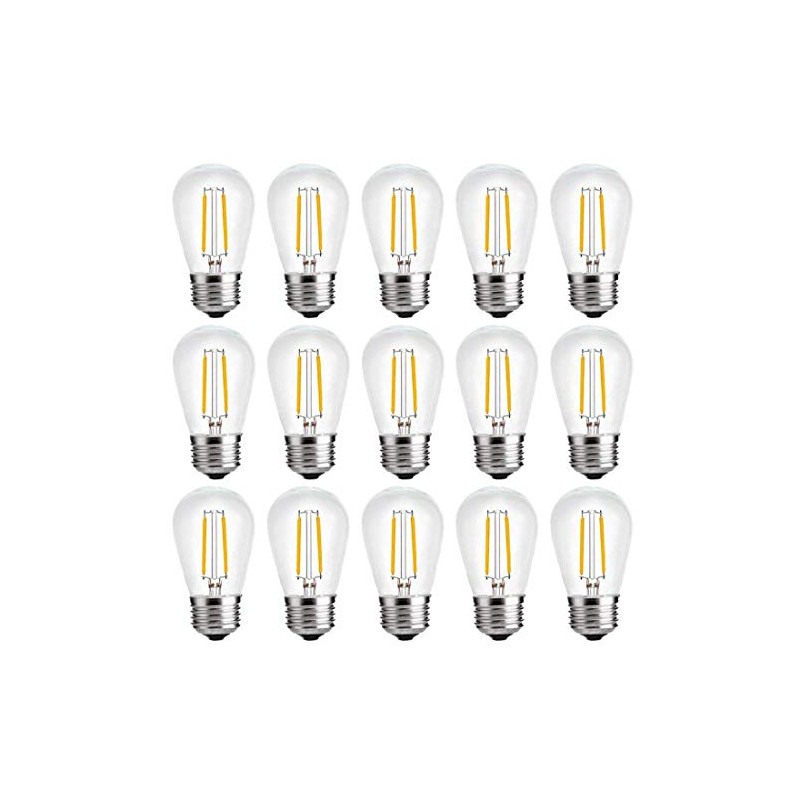 YI LIGHTING - Clear 2W S14 LED Bulbs Shatterproof for