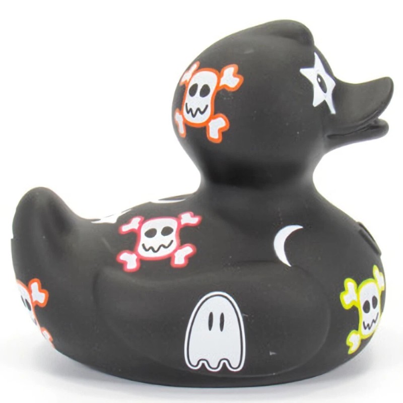 Bud Ducks Punk Goth Emo Black Rubber Ducky Large -