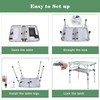 Small Folding Camping Table 2ft, Portable Pinic Table Adjustable Height