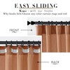 XTMYI Terracotta Country Curtains for Living Room,Sheer Linen Curtains for