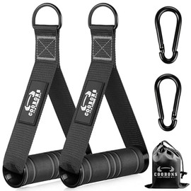 COOBONS FITNESS Heavy Duty Exercise Handles, Gym Handles for Cable Machine Attachment, Grip Gym Equipment, Resistance Bands, and Weight Lifting
