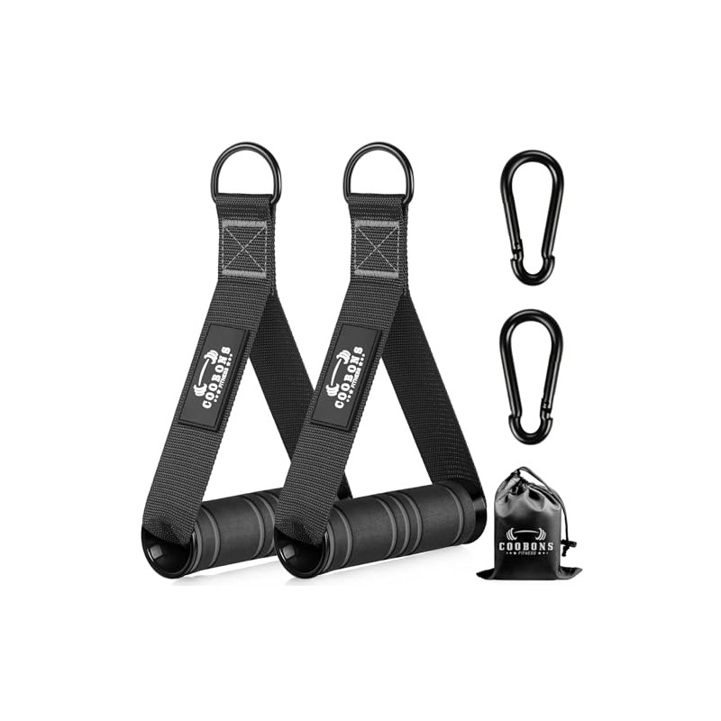 COOBONS FITNESS Heavy Duty Exercise Handles, Gym Handles for Cable