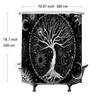 Ulticool Shower Curtain - Tree of Life Black White -