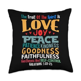 The Fruit Of The Spirit Shirt Christian T Shirt Bible Verse Throw Pillow