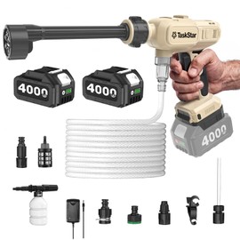 TaskStar Portable Cordless 1250PSI High Pressure Power Washer