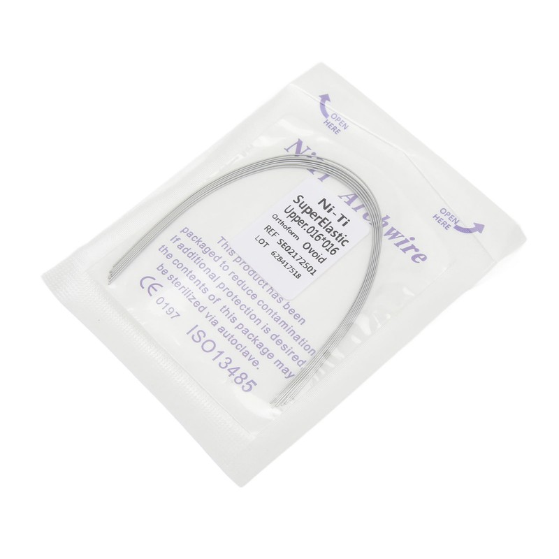 50pcs Teeth Nickel Titanium Wire Square Elasticity Medical Metal Orthodontics