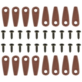 HARFINGTON 50Pcs Picture Frame Backing Hardware Clip with 50Pcs Screws Turn Button Fasteners Set Picture Turn Backing Clips for Craft Hanging Picture Drawing, Brown