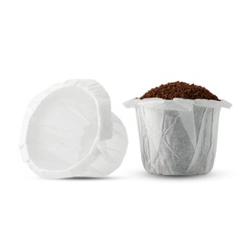 Disposable Coffee Filters, 400 Count Paper Coffee Filter for Keurig Brewers Single Serve 1.0 and 2.0 Compatible with All Brands Reusable K Cup Filter, White