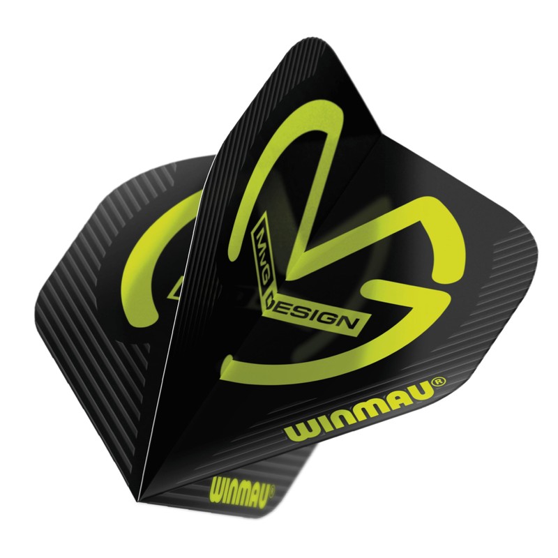 WINMAU MvG Michael Van Gerwen Mega Standard Black Dart Flights