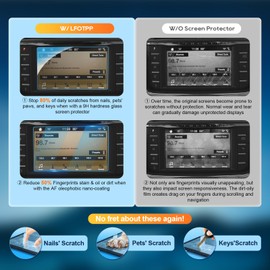 LFOTPP 2016-2017 2018 2019 2020 8-Inch Lincoln Continental Navigator MKZ MKC MKX Car Navigation Screen Protector, Clear TEMPERED GLASS Infotainment Display In-Dash Center Touch Screen Protector