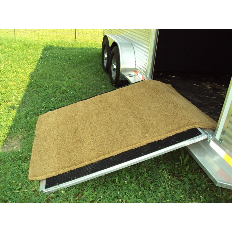 Natural Woven Backed Horse Trailer Coco Mat, 3-Foot by 4-