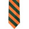 tiemart Striped Tie (Hunter Green and Orange)