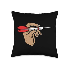 Throwing Darts Pin Cool Sports Player Mom Wife Women Gift Throw Pillow