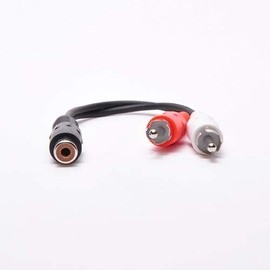 FireFold 6 Inch RCA Female to (2) RCA Male Adapter Cable