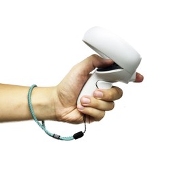 Improved Replacement Reflective Wrist Straps for Oculus Quest 2 Gen Controller, Sturdy Comfy Adjustable Hand Strap for Oculus, Easy Attach White Resin Stopper for Oculus Controllers DEEPGREEN