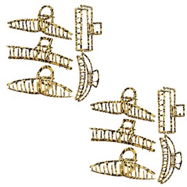 Magik 5-10 Pack Metal Jumbo Hair Claw Clip Large Strong Hold for Thick Hair Nonslip (10 Pack, Leopard)