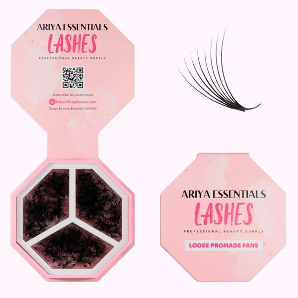 Ariya Lashes Premium 3IN1 Promade Mix 1000 Fans Eyelashes Extension,