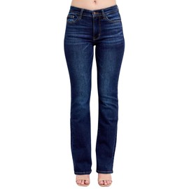 Judy Blue Mid Rise Dark Wash Classic Bootcut, Inseam 32"