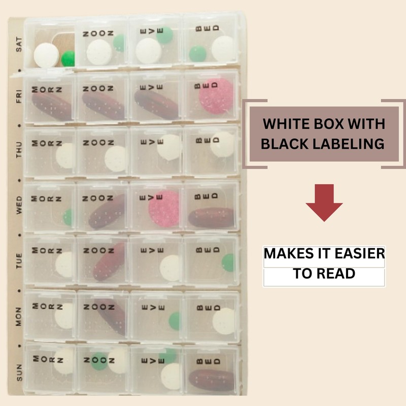 RINCS Essentials Pill Box – Weekly Tablet Organizer 7 Day