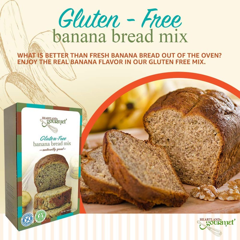 Heartland Gourmet Gluten Free Banana Bread Mix - Soft and