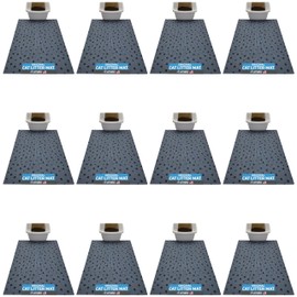 Drymate Original Cat Litter Mat, Contains Mess from Box, Protects Floors, Urine-Proof, Machine Washable, Soft on Kitty Paws, Absorbent, Waterproof (USA Made) (28”x36”)(GreyStripePaw)(12-Pack)