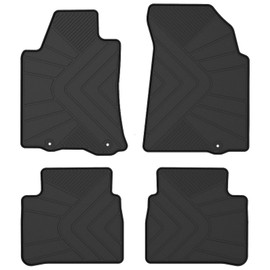 Kazoner Floor Mats Compatible with 2013-2018 Nissan Altima, Custom Fit All Weather Nissan Altima Car Mats, Latex Heavy Duty Floor Liners Black 4-pc Set, 2014 2015 2016 2017